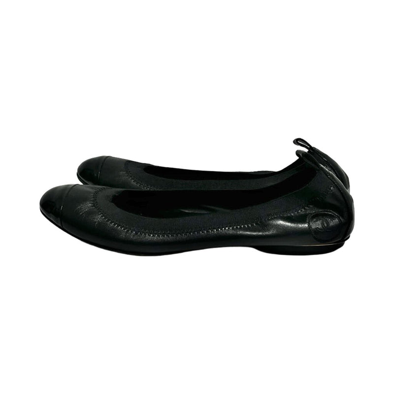 Chanel Leather Ballet Flats - Size 37.5