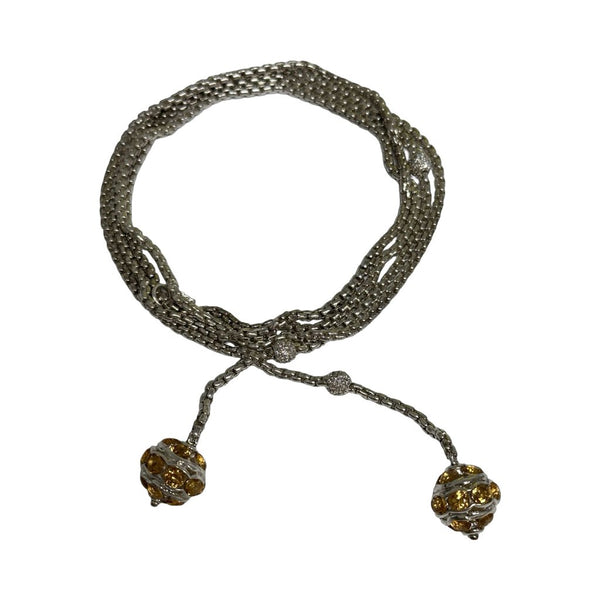 David Yurman Citrine and Diamond Wrap Necklace
