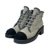 Chanel Cap-Toe Combat Boots - Size 38