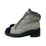 Chanel Cap-Toe Combat Boots - Size 38