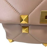 Valentino Large Roman Stud Leather Shoulder Bag