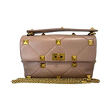 Valentino Large Roman Stud Leather Shoulder Bag