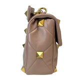 Valentino Large Roman Stud Leather Shoulder Bag