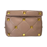 Valentino Large Roman Stud Leather Shoulder Bag