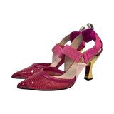Fendi Pink "Colibrì" Slingback Heels - Size 37.5