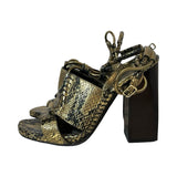 Lanvin Metallic Animal Print Heels - Size 37