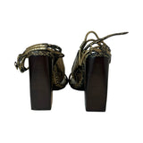 Lanvin Metallic Animal Print Heels - Size 37