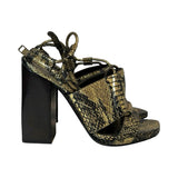 Lanvin Metallic Animal Print Heels - Size 37