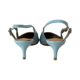 Santoni "Audrey Patent Kitten Slingback" Heels - Size 37.5