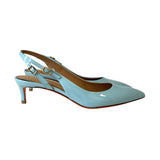 Santoni "Audrey Patent Kitten Slingback" Heels - Size 37.5