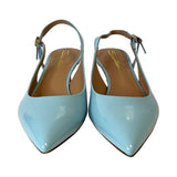 Santoni "Audrey Patent Kitten Slingback" Heels - Size 37.5
