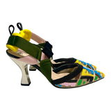 Fendi 85mm Colibri Beaded Slingbacks - Size 37