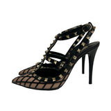 Valentino "Calfskin Nappa Boudoir Rockstud Caged Pumps" - Size 40