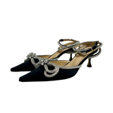 Mach & Mach "Double Bow" Kitten Heels - Size 40.5