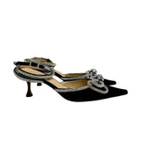 Mach & Mach "Double Bow" Kitten Heels - Size 40.5