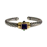 David Yurman Iolite & Dyed Chalcedony "Renaissance" Cuff Bracelet