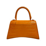 Balenciaga "Small Hourglass Crocodile Embossed Top Handle Bag"