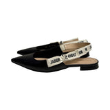 Christian Dior "J'adior" Slingback Flats - Size 37