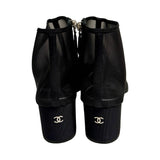 Chanel Mesh "Camellia" Booties - Size 38.5