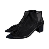 Chanel Mesh "Camellia" Booties - Size 38.5