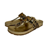 Prada Metallic Buckle Thong Sandals - Size 35.5 (Run Big)