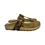 Prada Metallic Buckle Thong Sandals - Size 35.5 (Run Big)