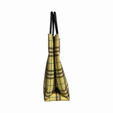 Burberry Vintage Yellow Check Tote Handbag