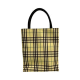 Burberry Vintage Yellow Check Tote Handbag