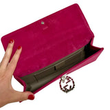Gucci Suede Crystal GG Clutch