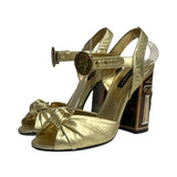 Dolce & Gabbana "Gold Roman Coin Heel Sandals" - Size 36
