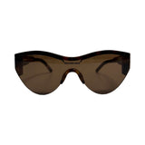 Balenciaga Tortoise Cat-Eye Shield Sunglasses