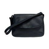 Bottega Veneta Vintage Navy Leather Shoulder Bag