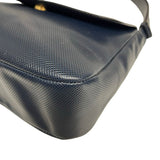 Bottega Veneta Vintage Navy Leather Shoulder Bag