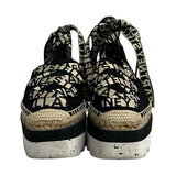Stella McCartney "Gaia Organic Canvas Espadrille Sandals" - Size 37