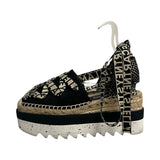 Stella McCartney "Gaia Organic Canvas Espadrille Sandals" - Size 37