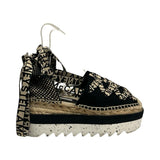 Stella McCartney "Gaia Organic Canvas Espadrille Sandals" - Size 37