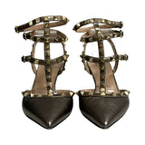 Valentino Bronze Rockstud Heels - Size 38
