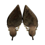 Valentino Bronze Rockstud Heels - Size 38