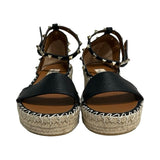 Valentino "Rockstud Espadrille Platform Wedges" - Size 37