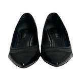 Prada Croc-Embossed Leather Kitten Heels - Size 36.5