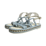 Chanel Chain-Link Accent Espadrilles - Size 39