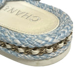 Chanel Chain-Link Accent Espadrilles - Size 39