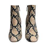 Stuart Weitzman Snakeskin-Print Ankle Boots - Size 39.5