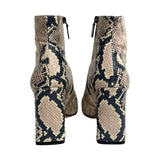 Stuart Weitzman Snakeskin-Print Ankle Boots - Size 39.5