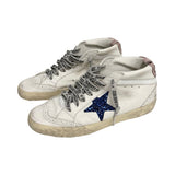 Golden Goose Mid Star Glitter Star Sneakers - Size 40