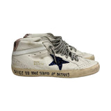 Golden Goose Mid Star Glitter Star Sneakers - Size 40