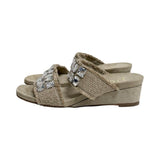 Pedro Garcia Crystal-Embellished Wedge Sandals - Size 37