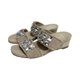 Pedro Garcia Crystal-Embellished Wedge Sandals - Size 37