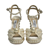 Jimmy Choo Pearl-Embellished Platform Sandals - Size 36