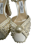Jimmy Choo Pearl-Embellished Platform Sandals - Size 36